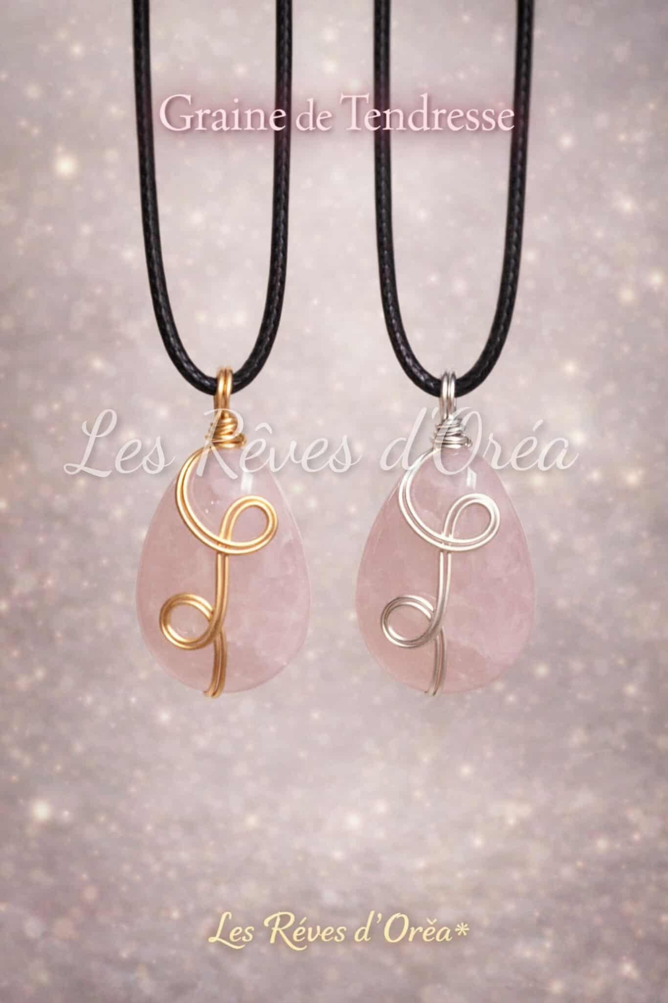 🌸 Graines de Tendresse 🌸
Collier talisman en quartz rose