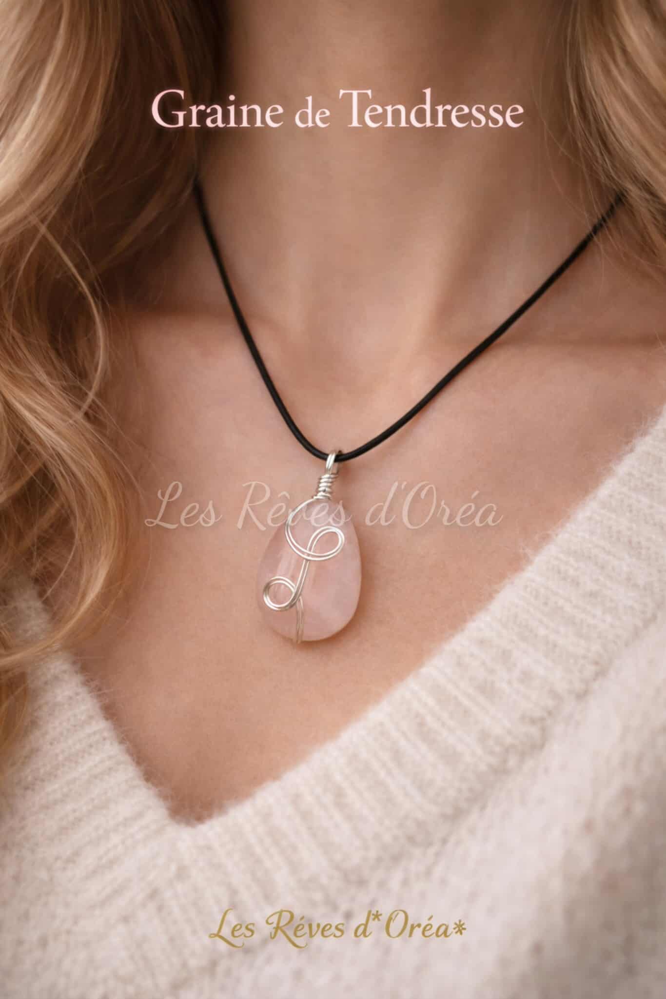 🌸 Graines de Tendresse 🌸
Collier talisman en quartz rose