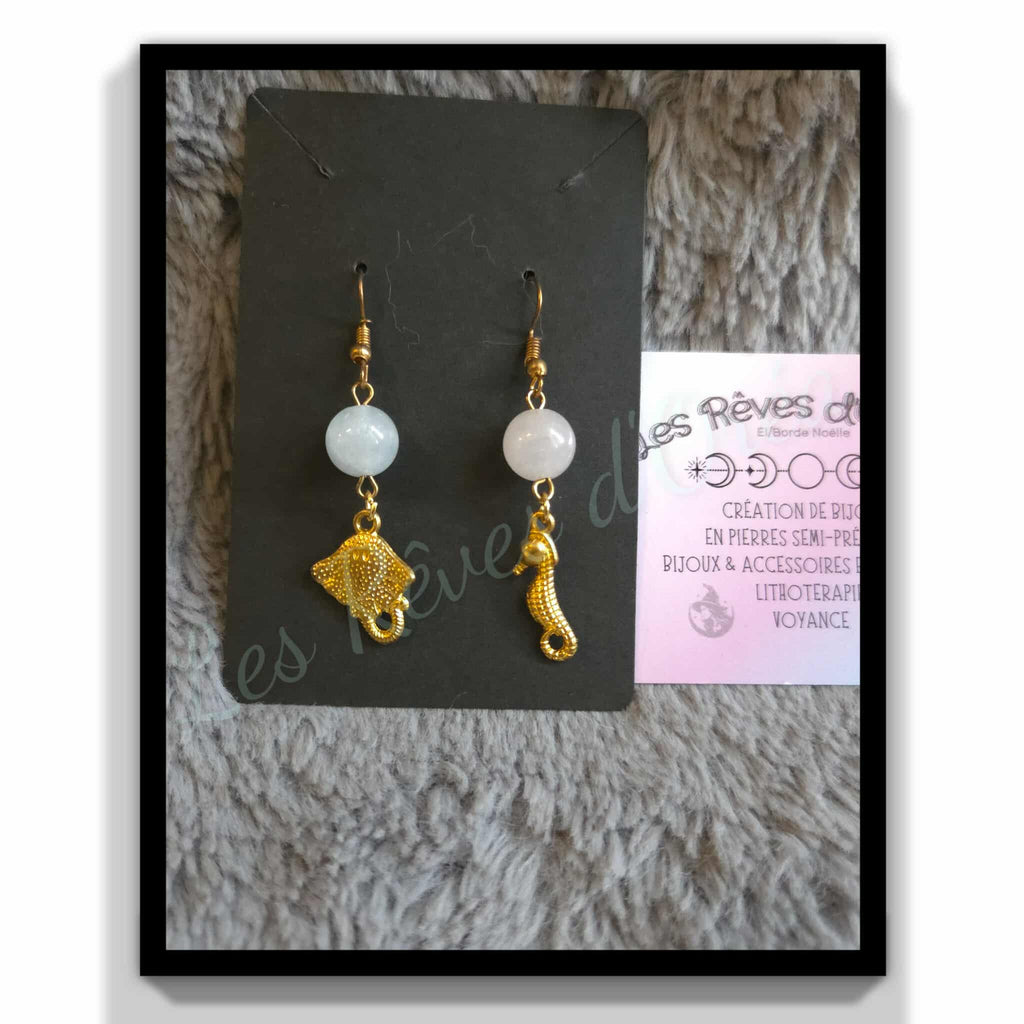 ✨ Murmures de l’Océan ✨
Boucles d’oreilles en Aigue-marine 🌊 Douceur & apaisement