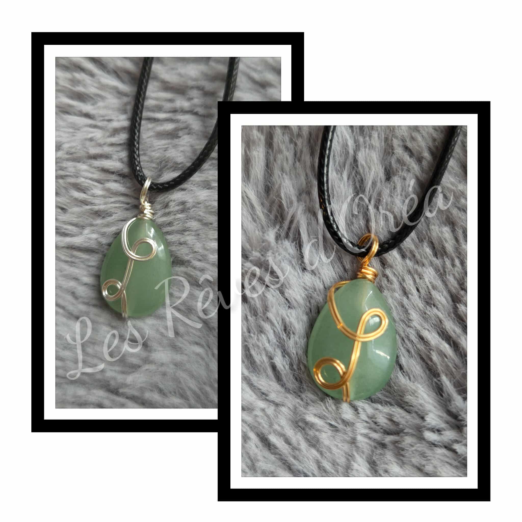 🌳 Graine de Forêt 🌳
(Collier en aventurine – version or ou argent)