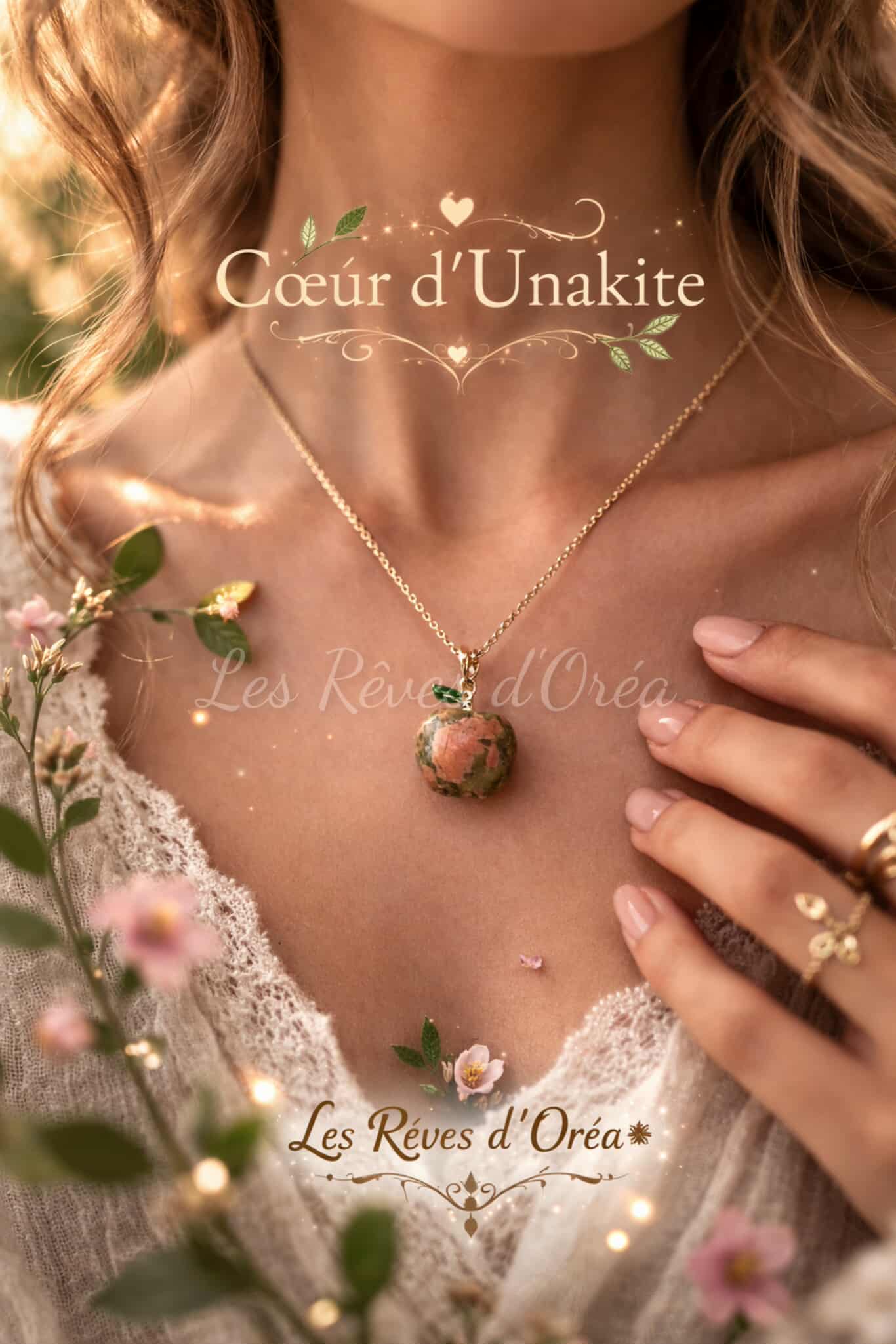 🩷💚 Cœur d’Unakite💚🩷