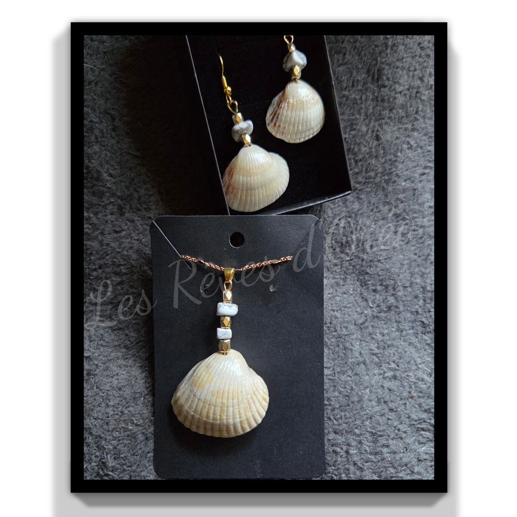 🌊 Océalis 🌊
Parure coquillage & howlite