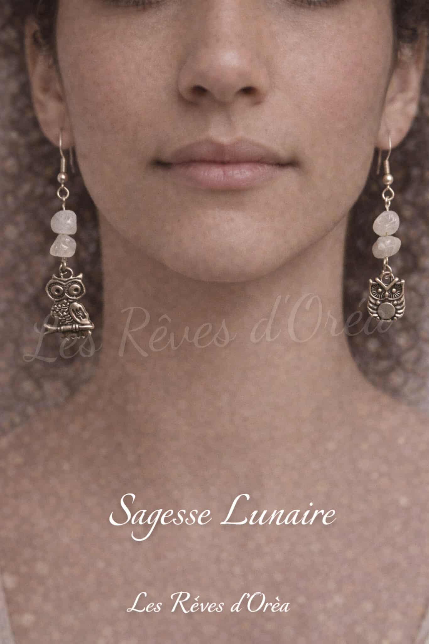 🦉 Sagesse Lunaire 🦉
Boucles d’oreilles en Quartz