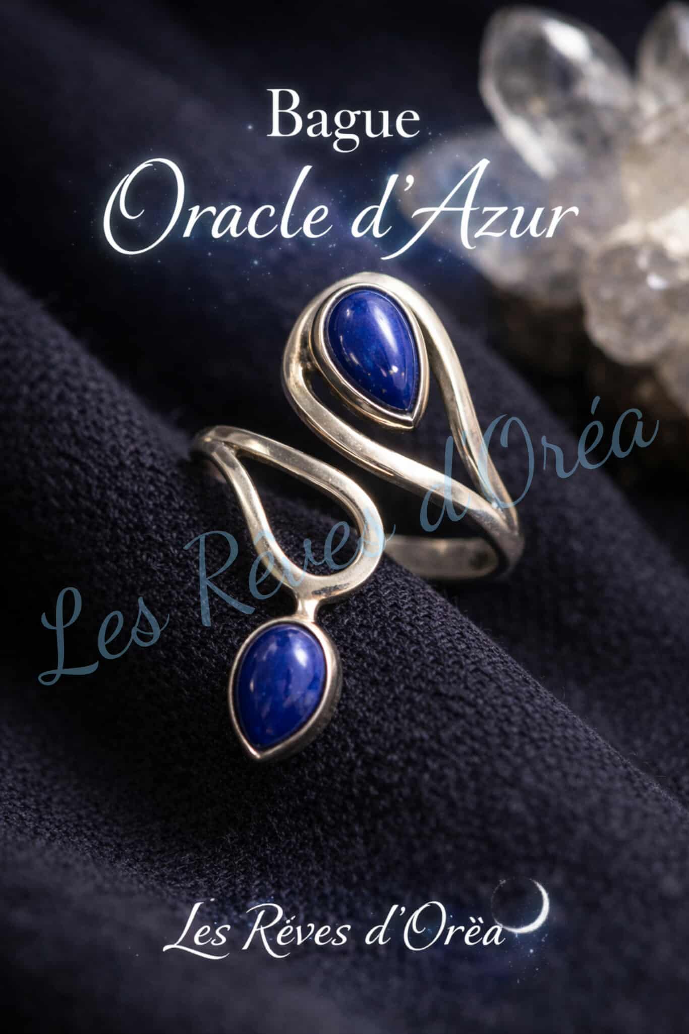 💍 Bague Oracle d’Azur 💍Argent 925 & Lapis-lazuli