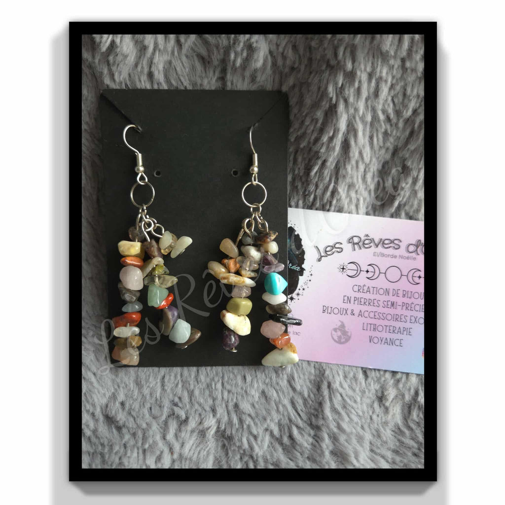 🌈 Murmure Arc-en-Ciel 🌈
Boucles d’oreilles en pierres naturelles variées