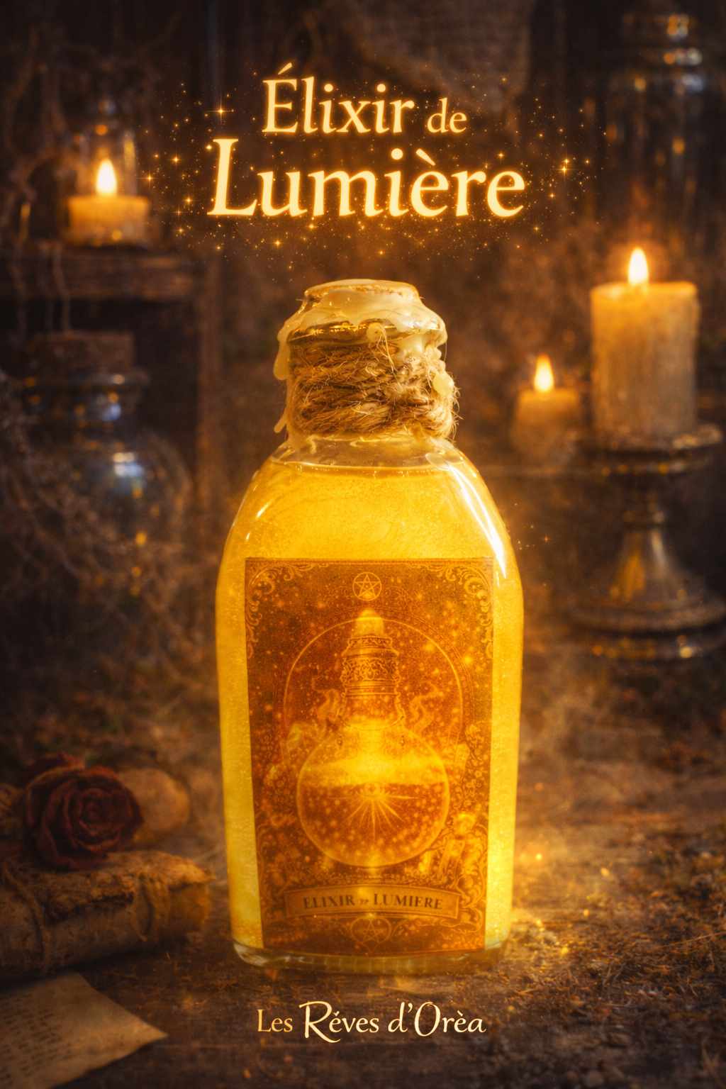 ✨ Fiole Magique Scintillante – Élixir Décoratif Enchanté