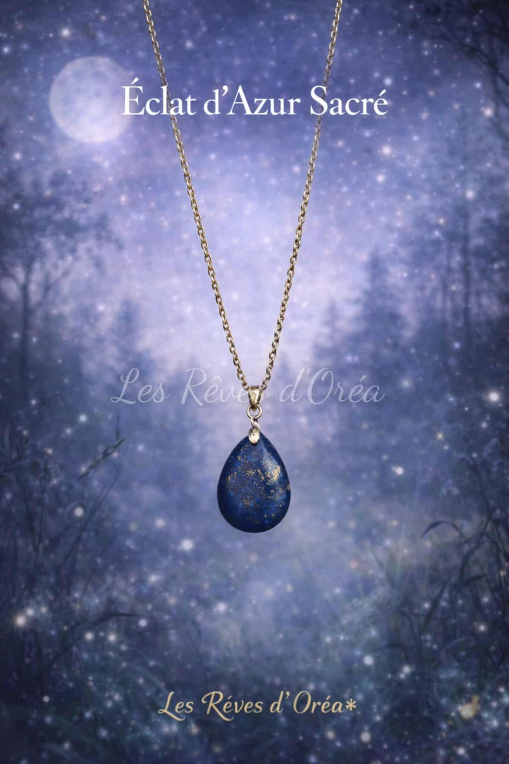 ✨ Éclat d'Azur Sacré ✨ Collier talisman en Lapis Lazuli & argent 925