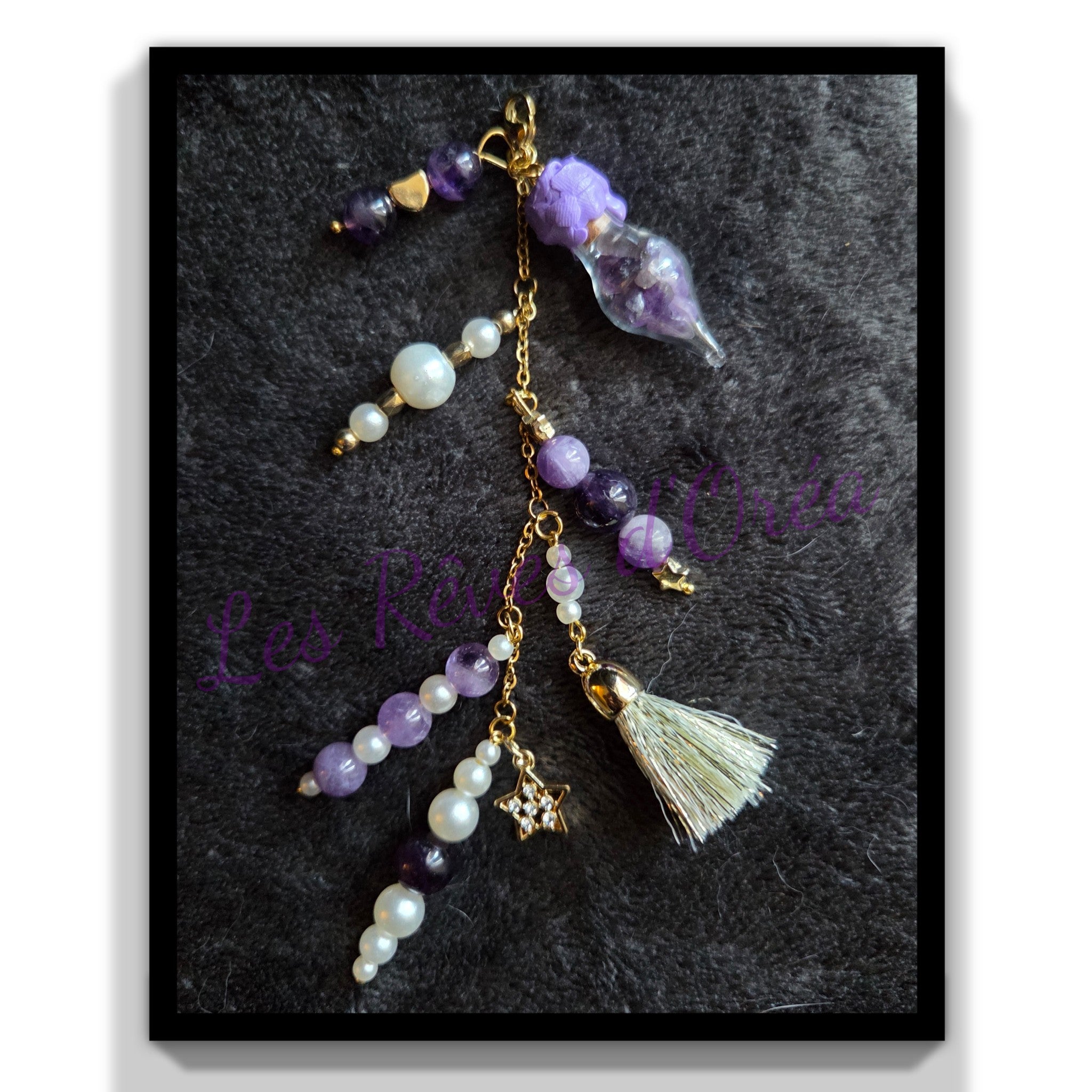 Améthys 💜  Talisman de la Lune Violette
Bijou de sac en Améthyste