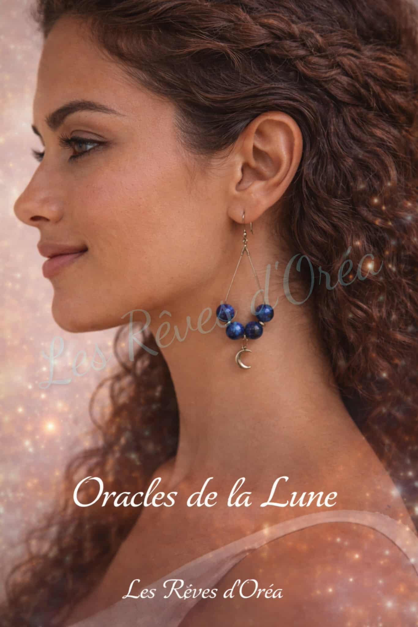 🌙 Oracle de la Lune 🌙 
Boucles d’oreilles en lapis-lazuli