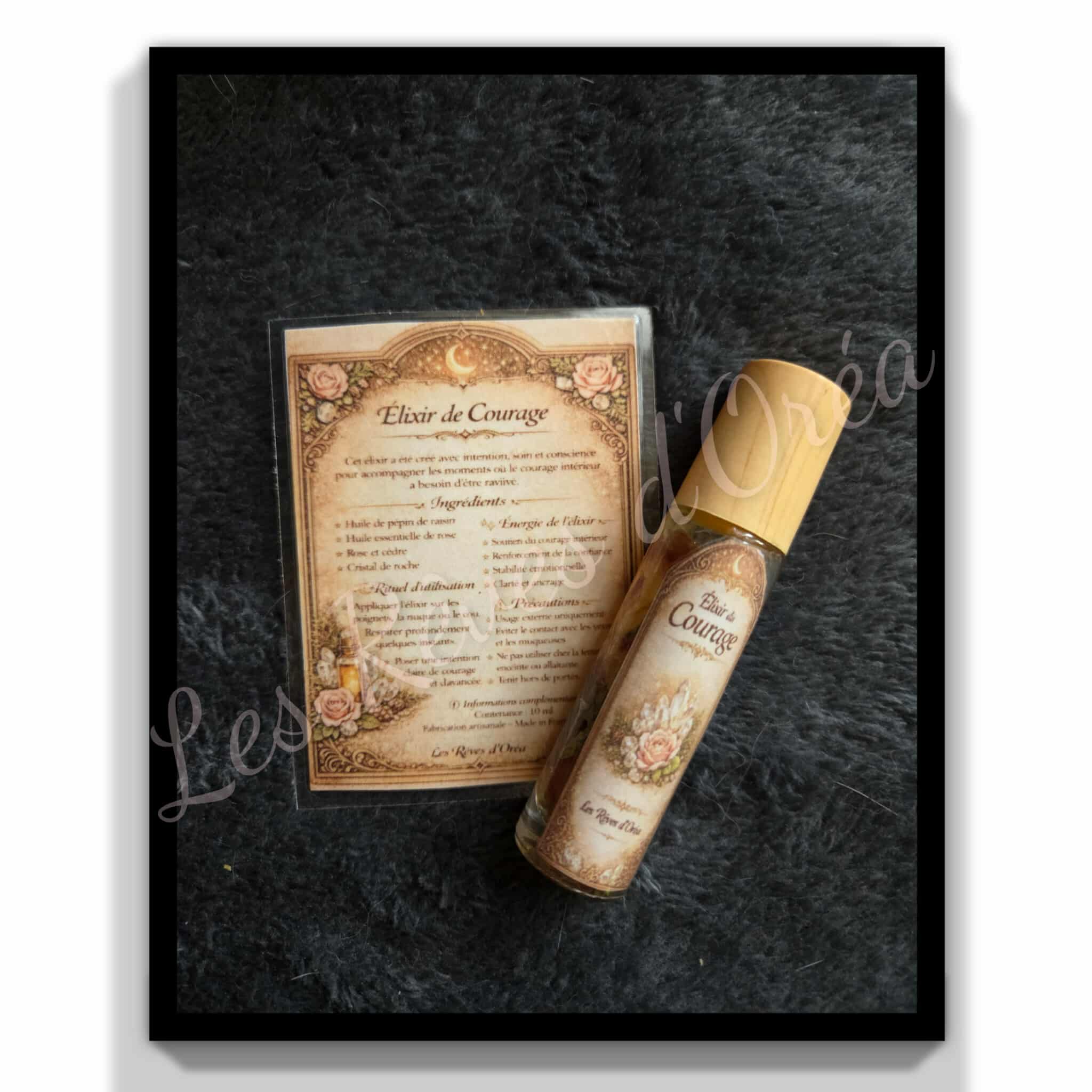 Élixir de Courage Doux – Rose & Quartz Blanc ✨🌸🤍