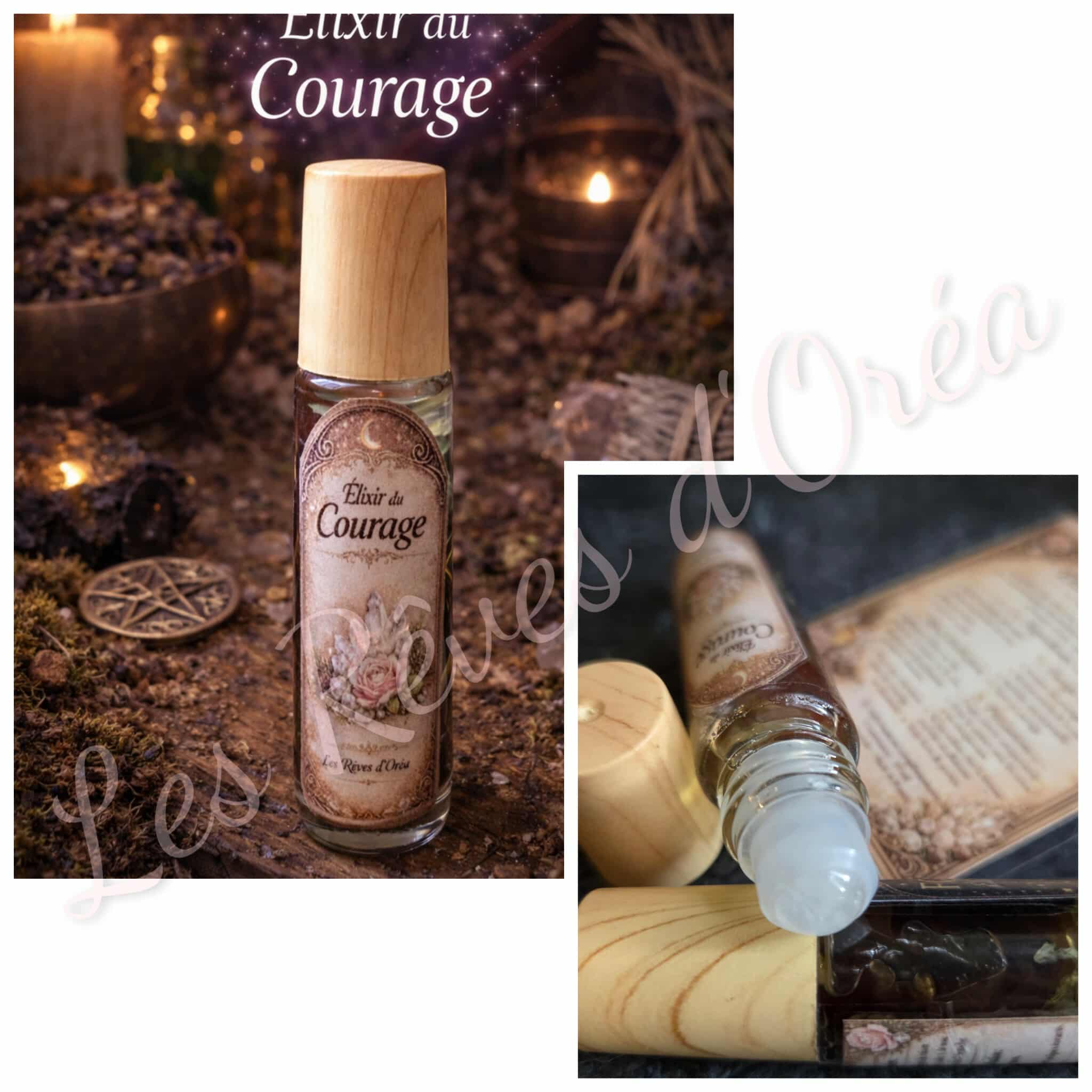 Élixir de Courage Doux – Rose & Quartz Blanc ✨🌸🤍