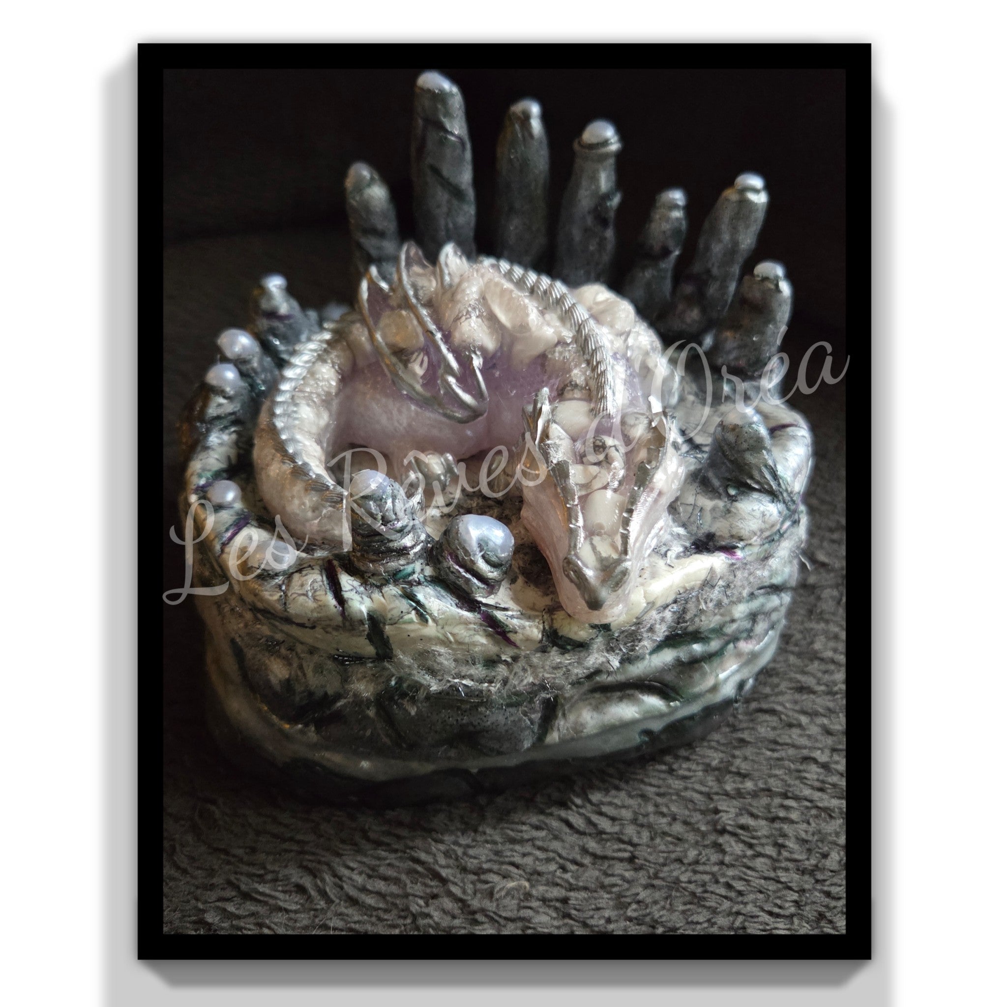 🌙 Noctyra 🐉Gardien du Cercle LunaireDragon lunaire lumineux 🌛 Pièce unique
