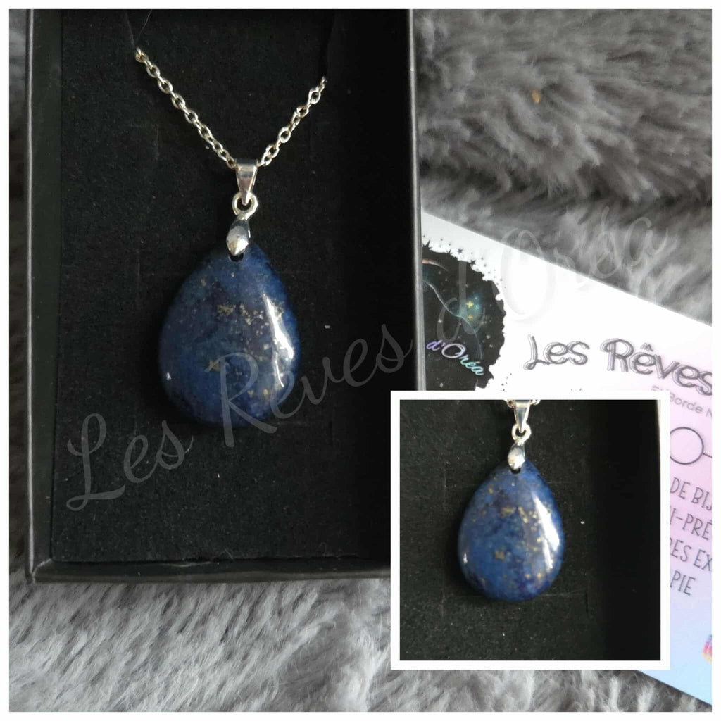 ✨ Éclat d'Azur Sacré ✨ Collier talisman en Lapis Lazuli & argent 925