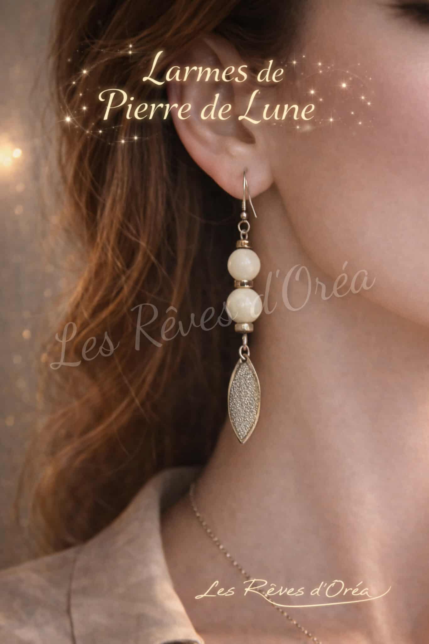 🌙 Larmes de Lune Sacrée 🌙
Boucles d’oreilles en Pierre de Lune naturelle