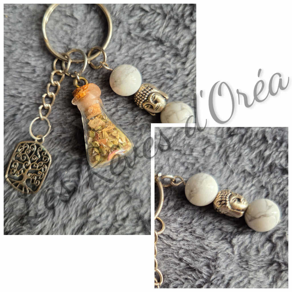 🗝️ Le Gardien des Intentions 🗝️
Porte-clé magique – Spell Jar & Howlite