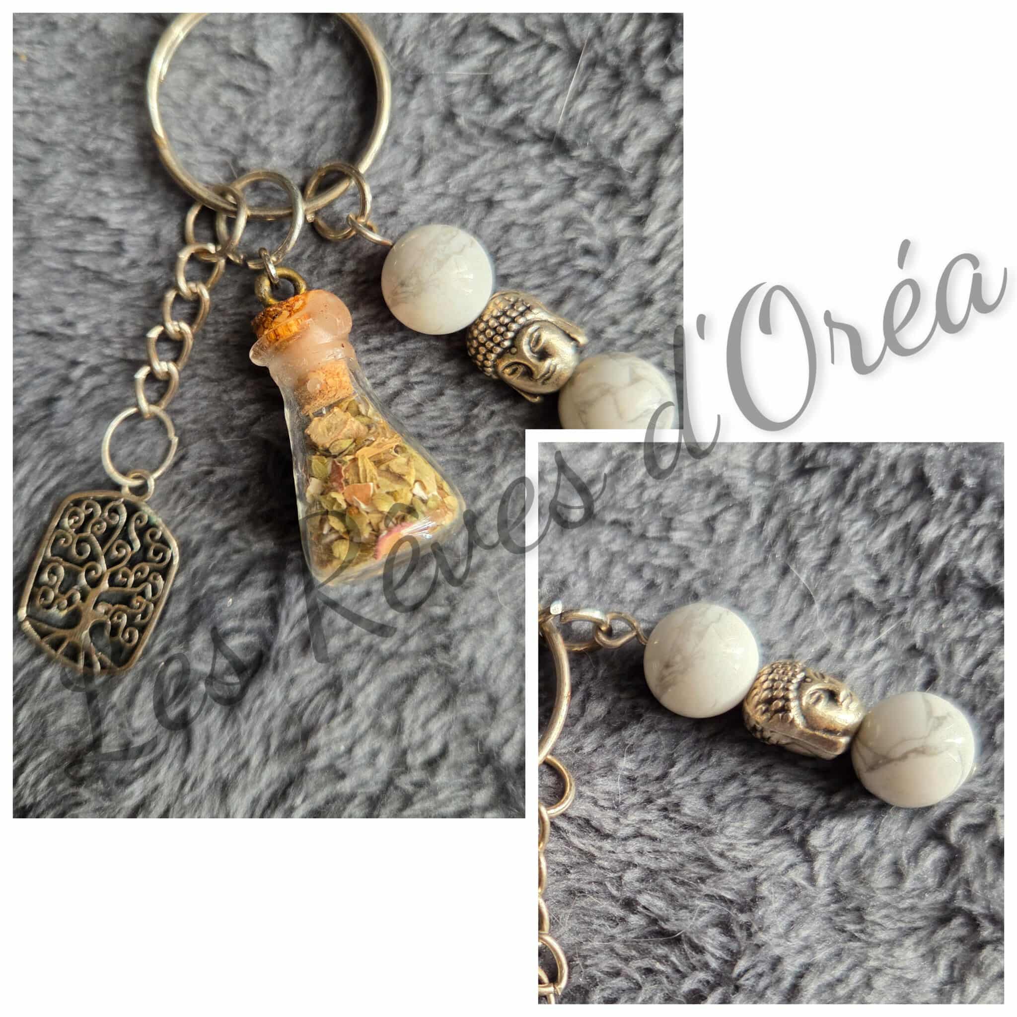 🗝️ Le Gardien des Intentions 🗝️
Porte-clé magique – Spell Jar & Howlite
