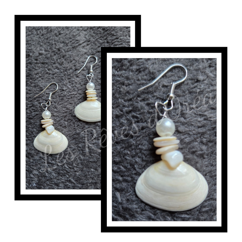🐚 Néréïa
Boucles d’oreilles nacre & coquillage