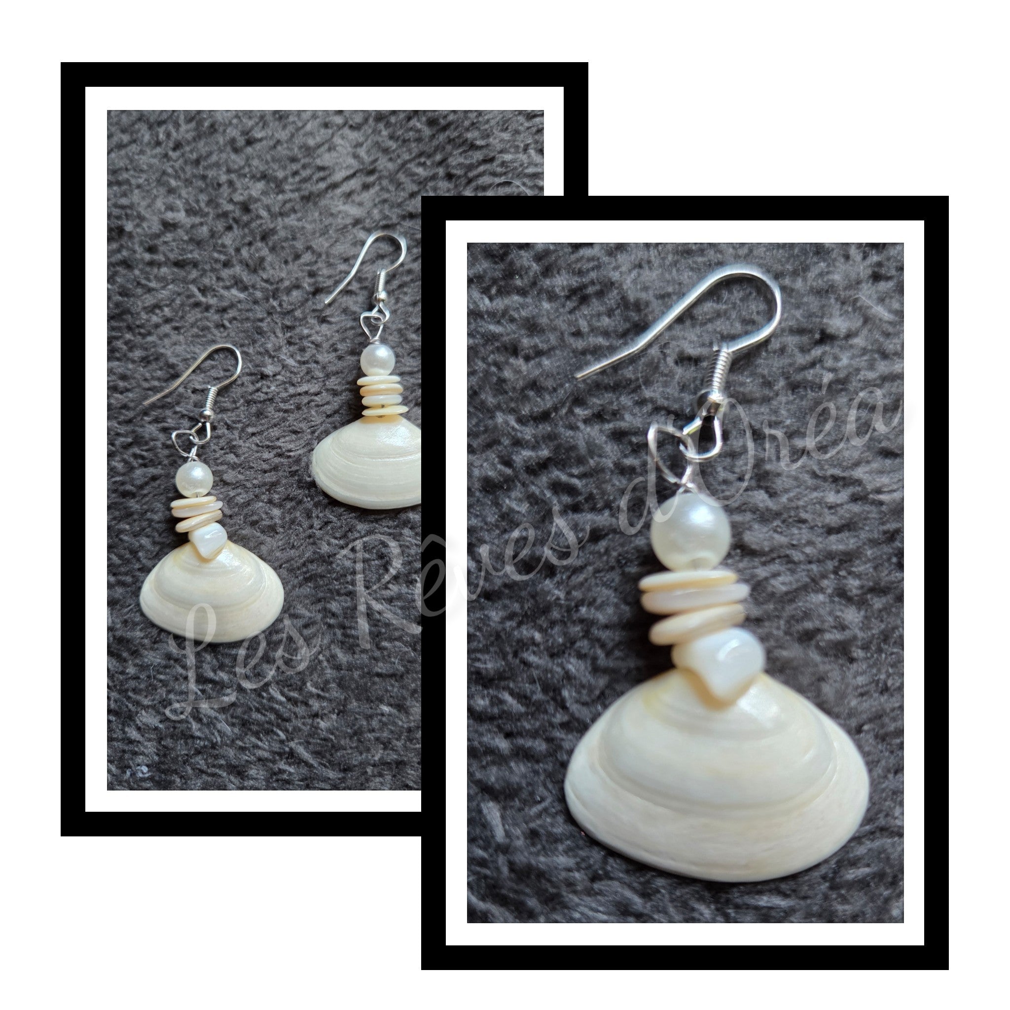 🐚 Néréïa
Boucles d’oreilles nacre & coquillage