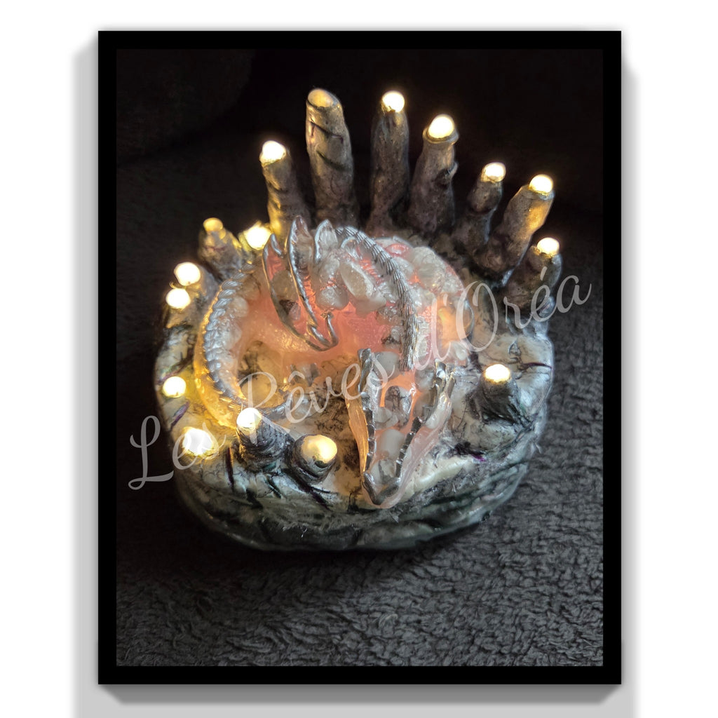 🌙 Noctyra 🐉Gardien du Cercle LunaireDragon lunaire lumineux 🌛 Pièce unique