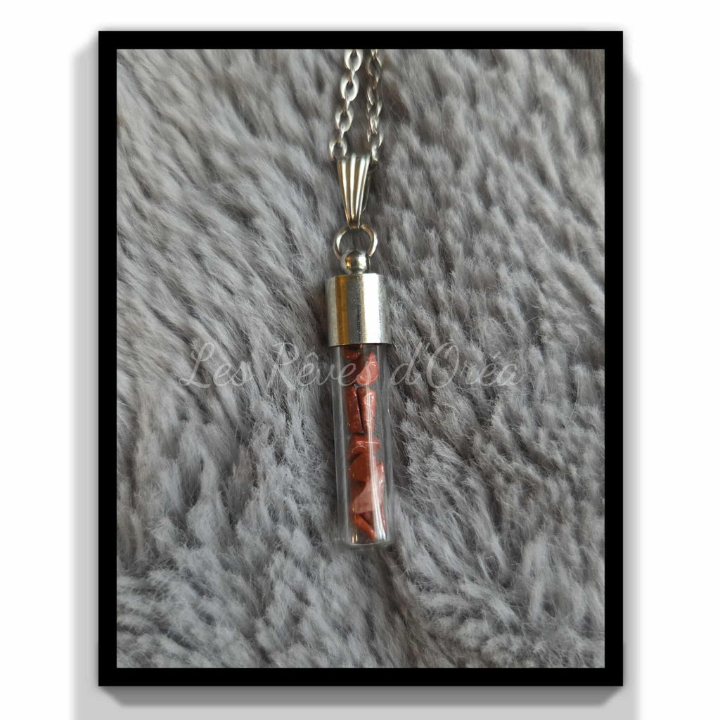 🎀Sang de la Terre Ancienne🎀

Talisman scellé en jaspe rouge – Collier rituel dans fiole magique