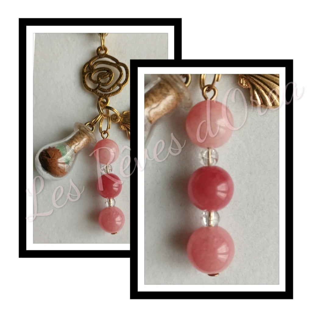🌸 Murmure du Cœur Réparé 🌸
Collier Spell Jar en Rhodonite