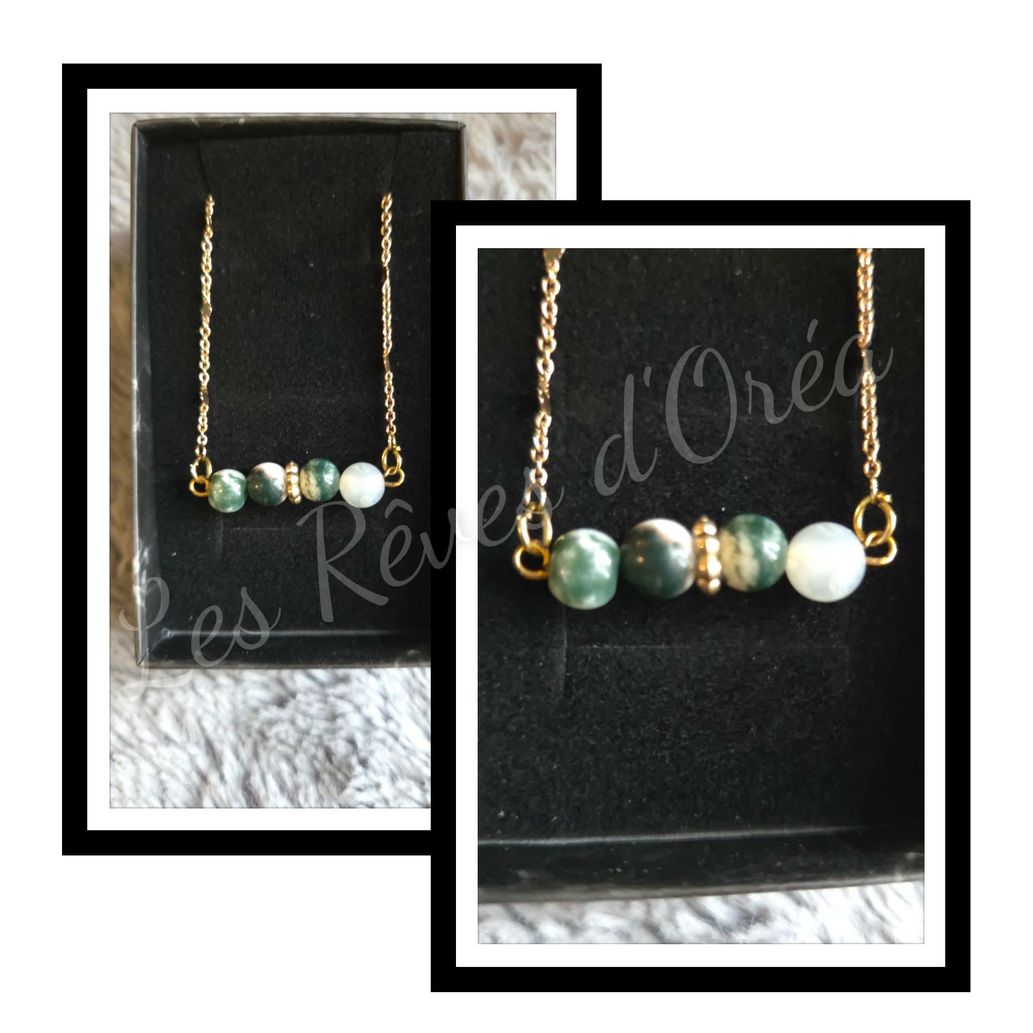✨ Harmonie Sylvestre ✨
Collier en Agathe de mousse – Talisman d’Ancrage & Renouveau