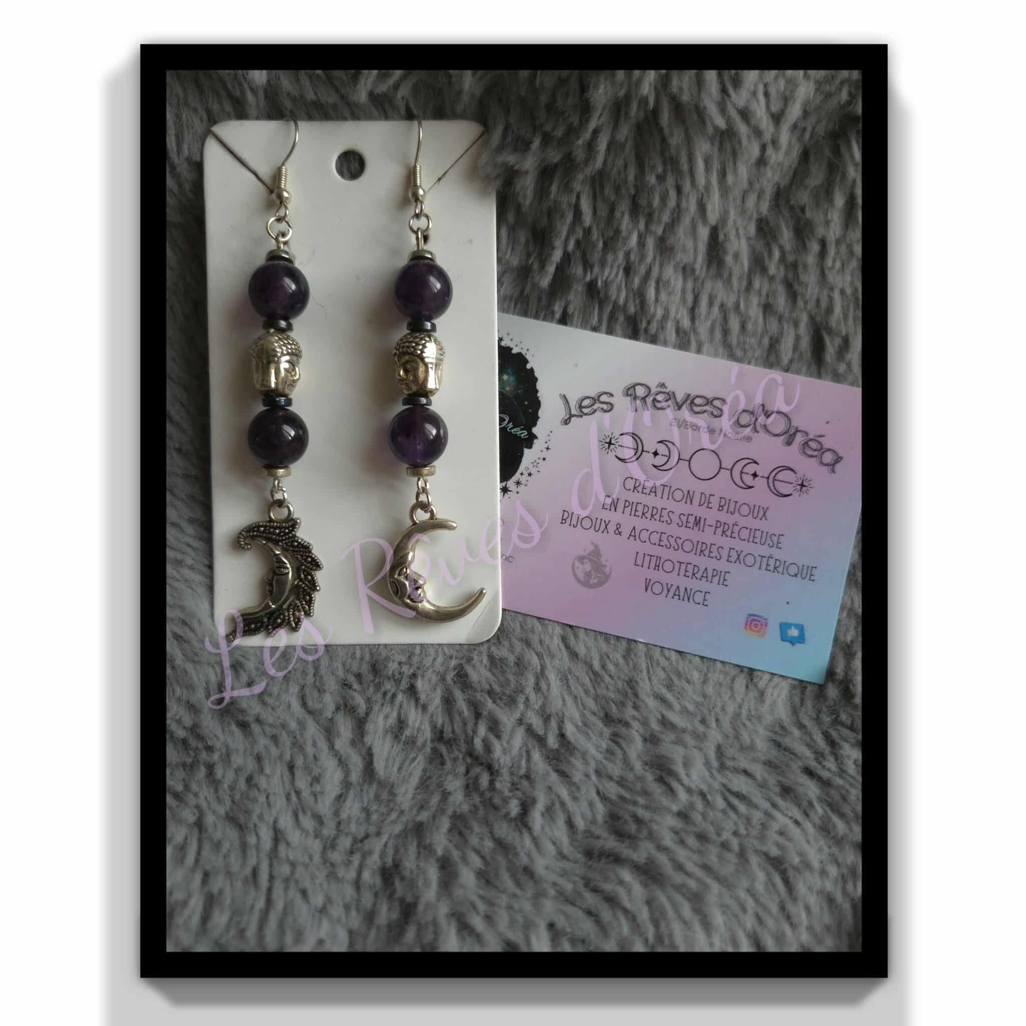 💜🌙 Éveil de la Lune Intérieure 🌙💜
Boucles d’oreilles en Améthyste