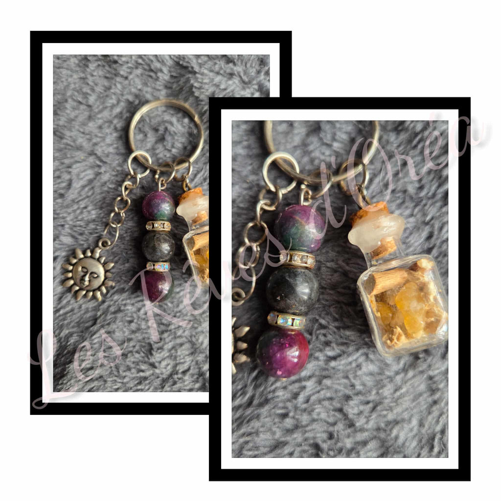 Le Gardien de la Protection Nocturne
Porte-clé enchanté – Spell jar & Tourmaline