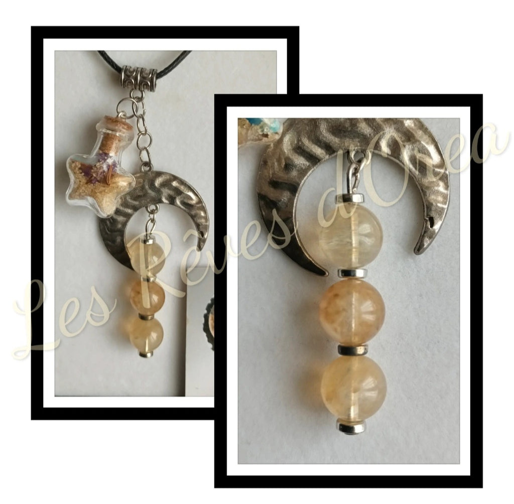 ✨ Talisman Lunaire de l’Aube Dorée ✨
Collier Spell Jar & Citrine