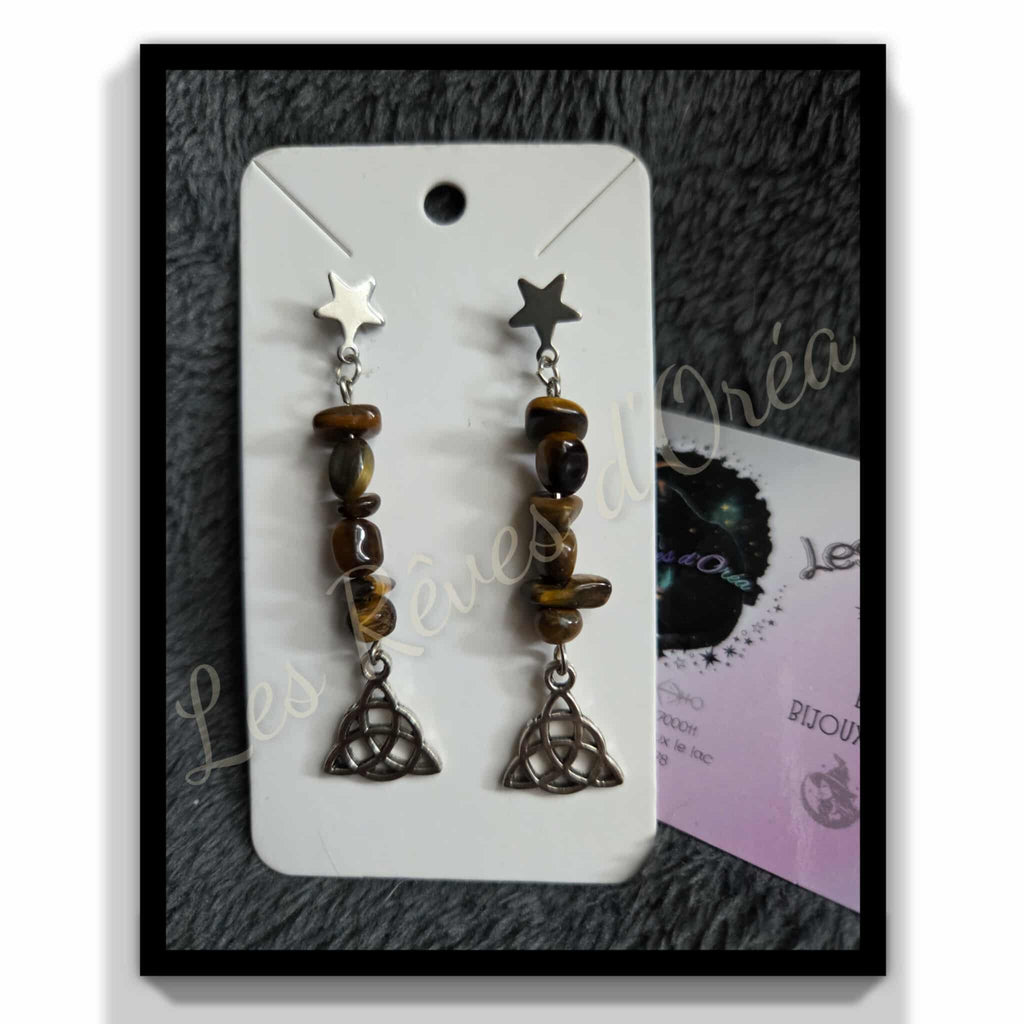 ✨ Les Veilleuses du Fauve ✨
Boucles d’oreilles en Œil de Tigre