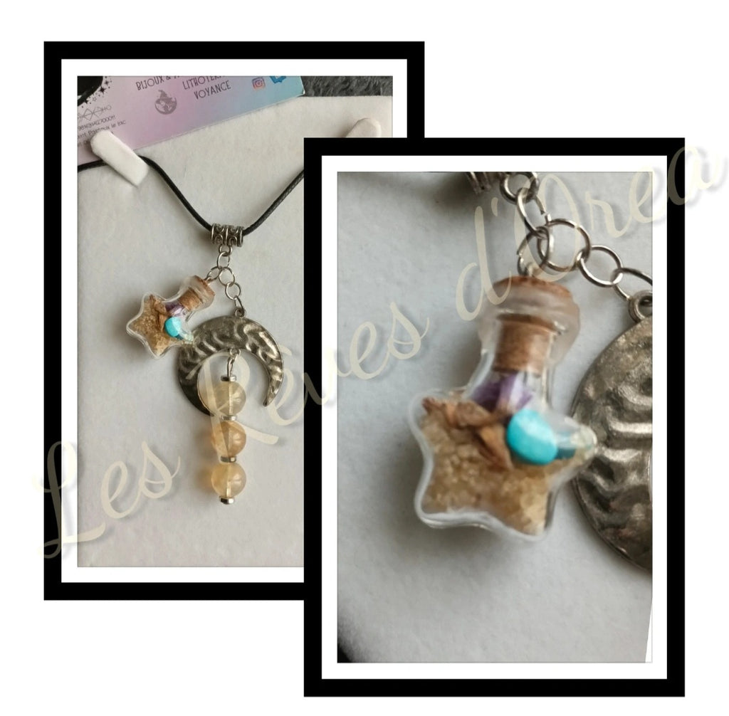 ✨ Talisman Lunaire de l’Aube Dorée ✨
Collier Spell Jar & Citrine