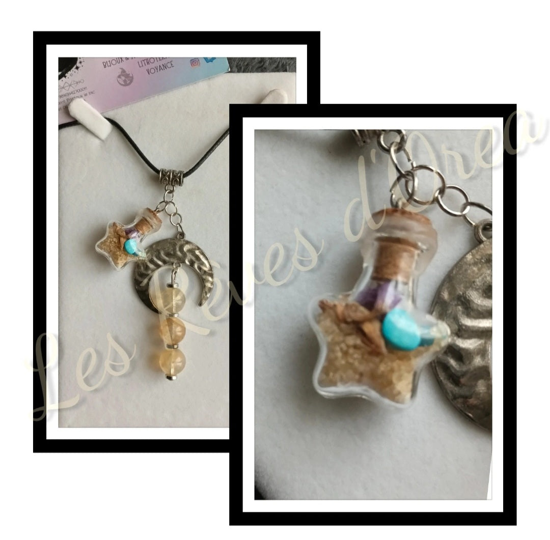 ✨ Talisman Lunaire de l’Aube Dorée ✨
Collier Spell Jar & Citrine