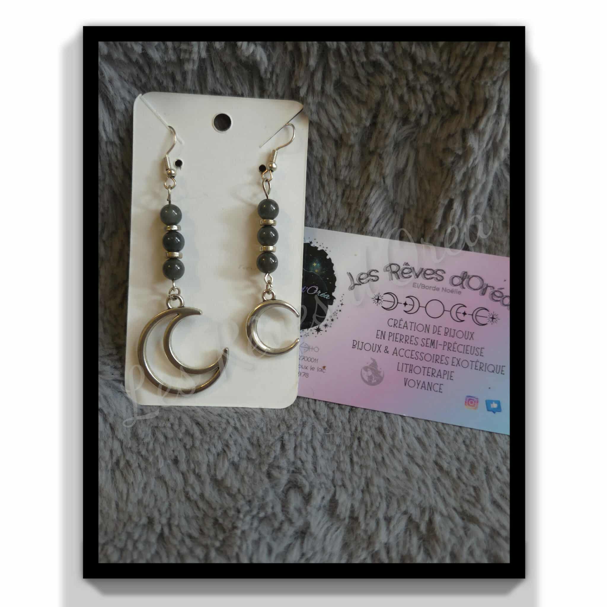 ✨ Lunes Jumelles de Labradorite ✨
Boucles d’oreilles en Labradorite – Protection & intuition lunaire