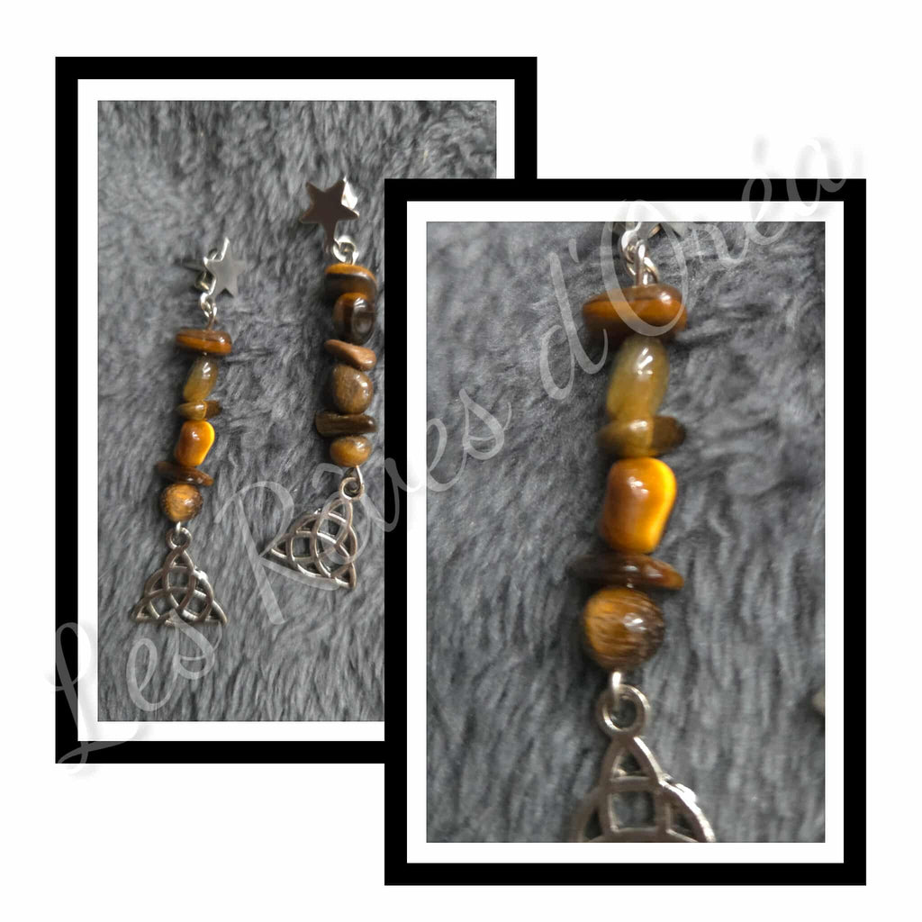 ✨ Les Veilleuses du Fauve ✨
Boucles d’oreilles en Œil de Tigre