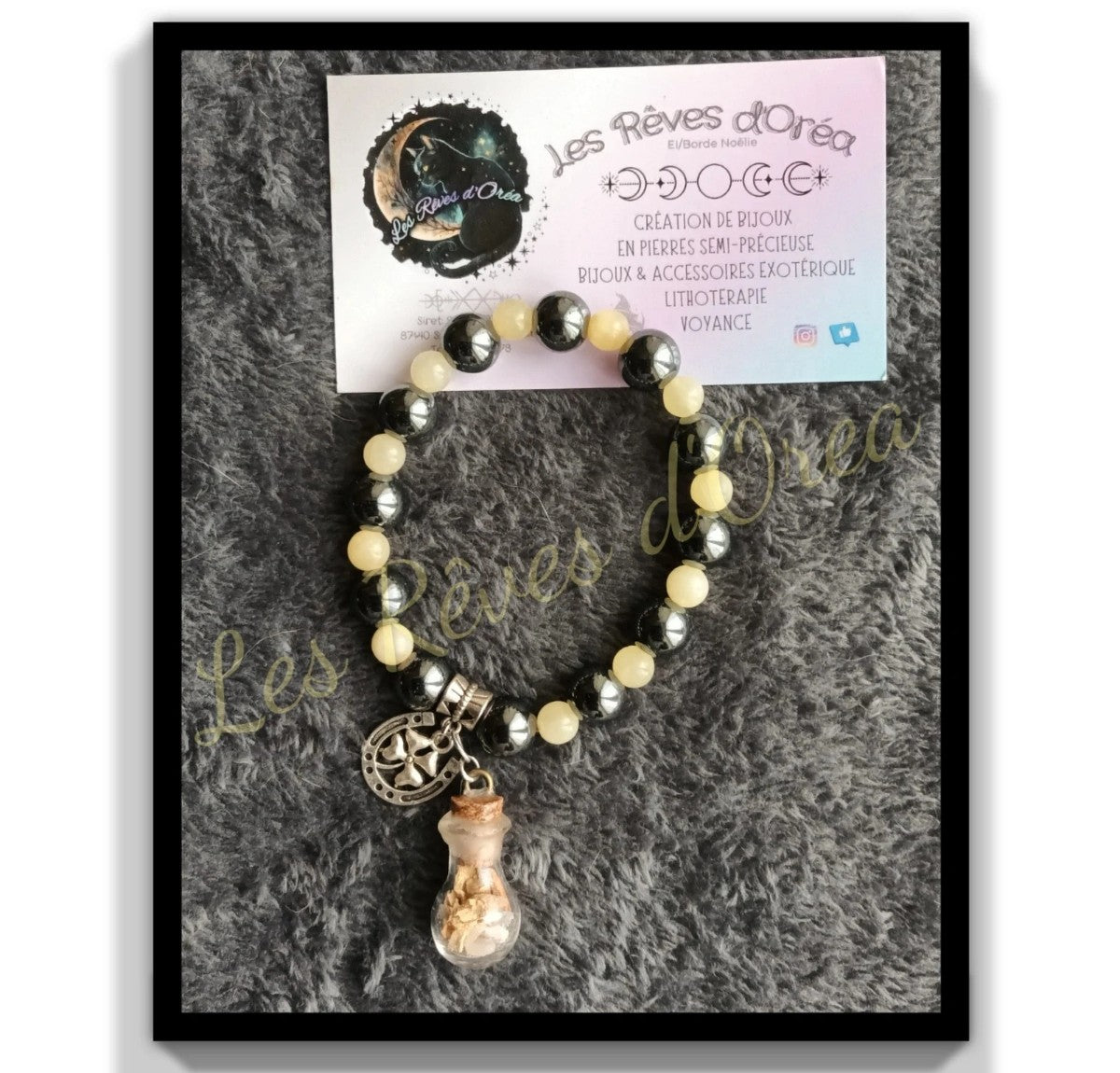✨ Bracelet de la Fortune Scellée & de l’Ancrage Doré ✨Citrine, Hématite & Spell Jar