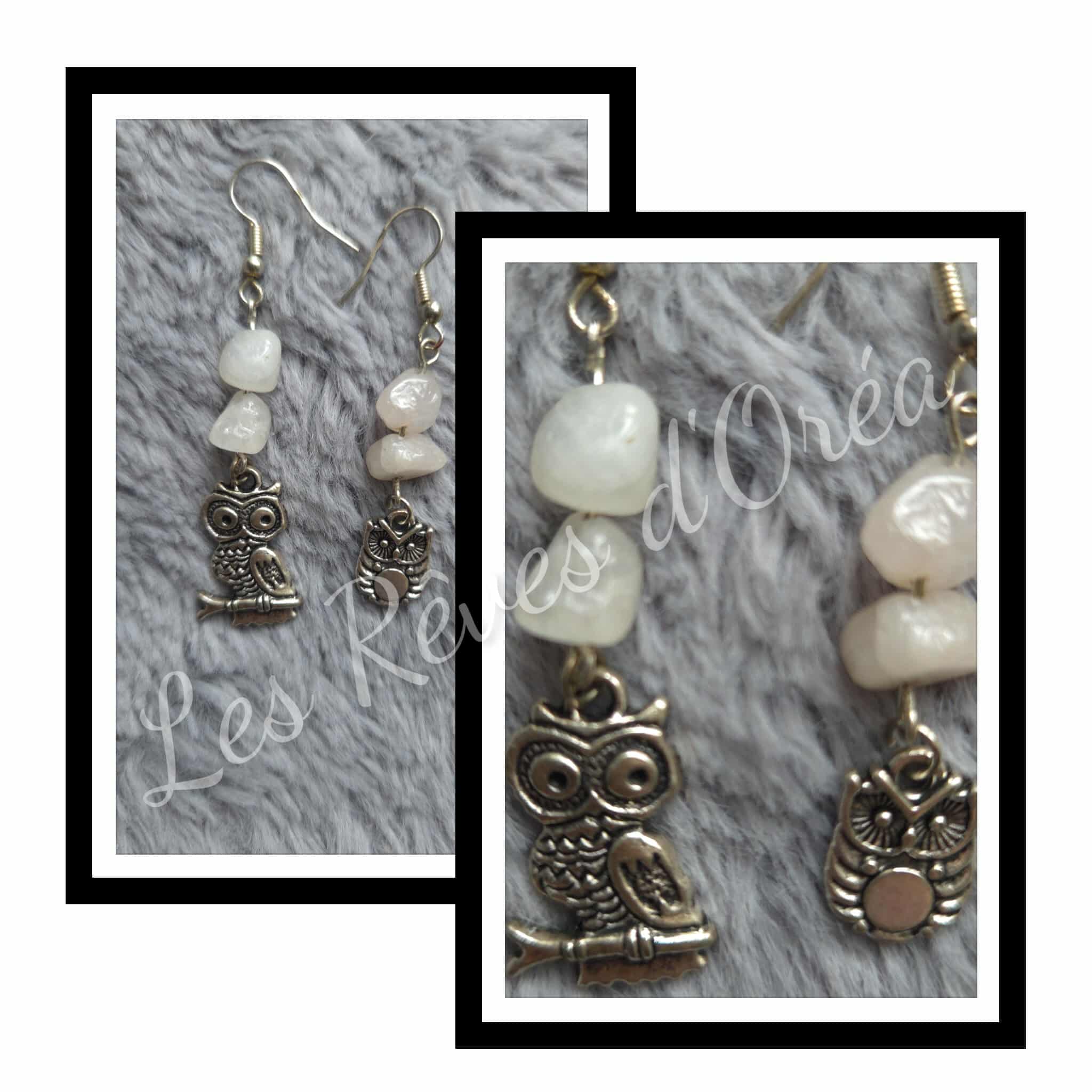 🦉 Sagesse Lunaire 🦉
Boucles d’oreilles en Quartz