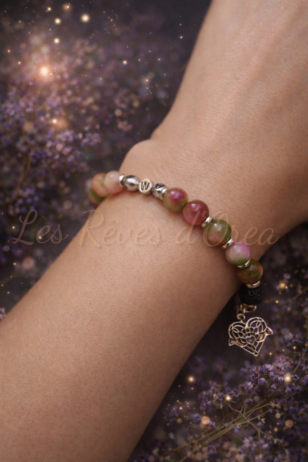 Le Murmure des Deux Cœurs
Bracelet en Tourmaline Melon