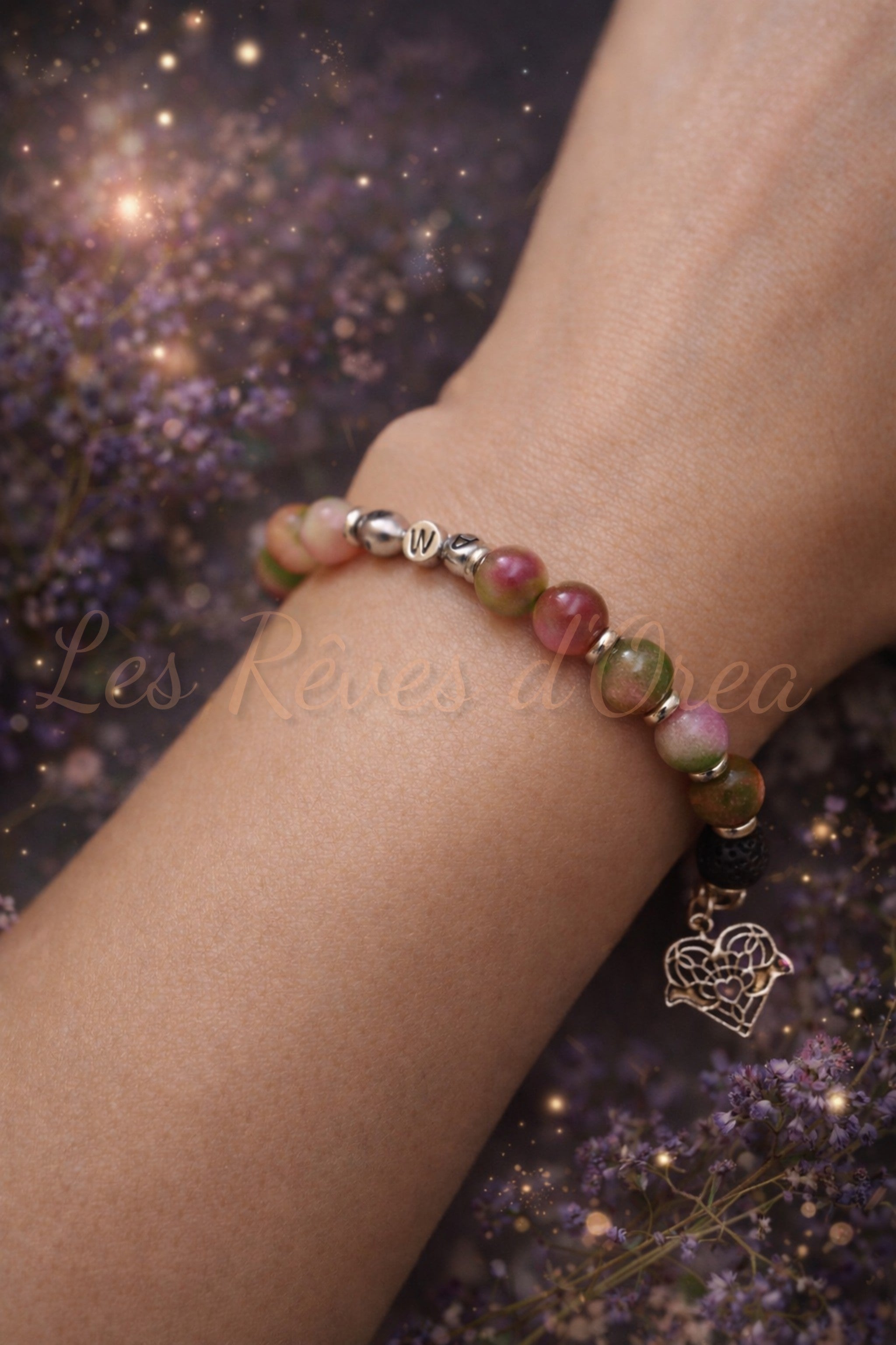 Le Murmure des Deux Cœurs
Bracelet en Tourmaline Melon