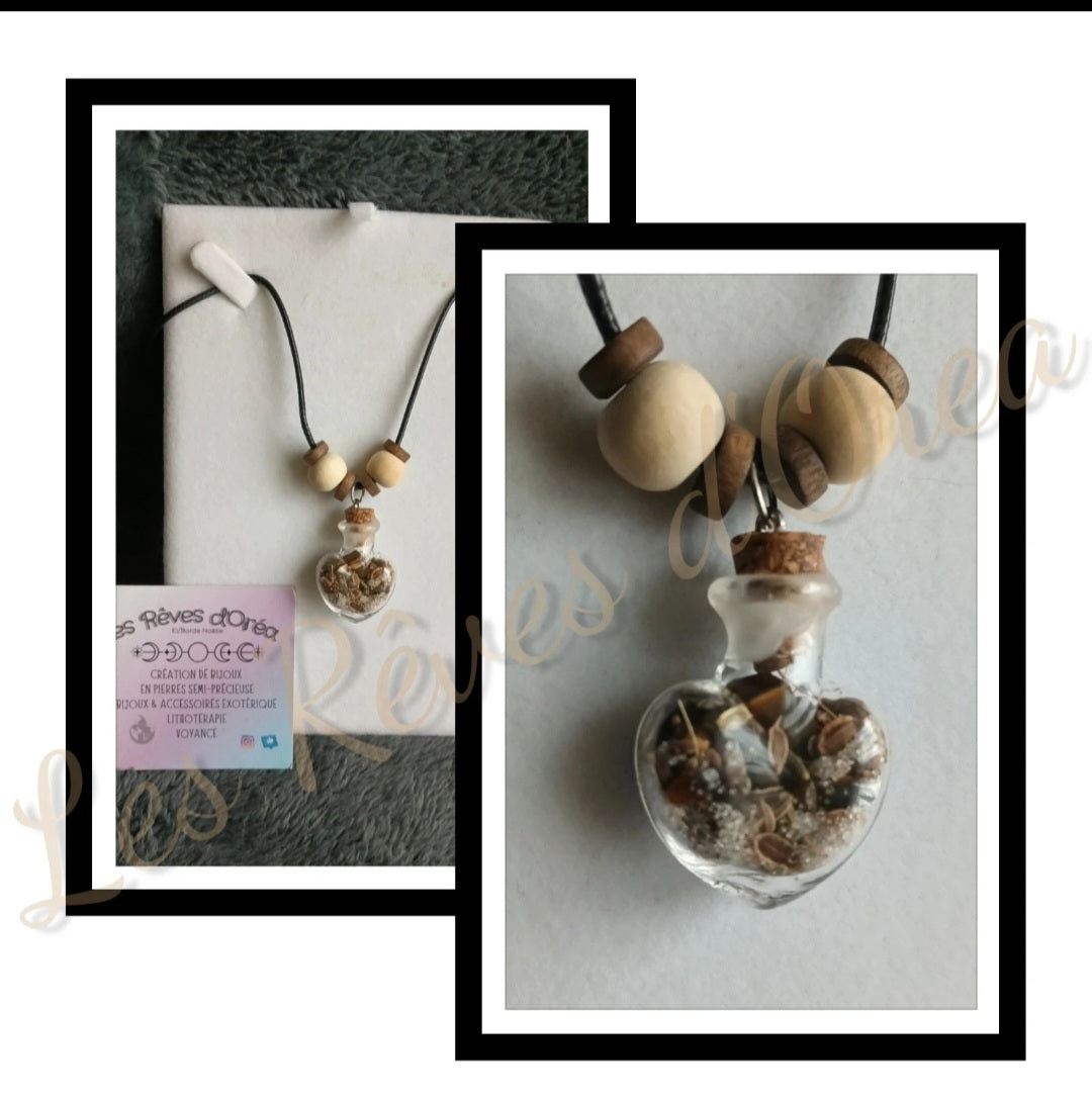📜 Talisman des Terres Sacrées  📜 Collier Spell Jar Ancien
