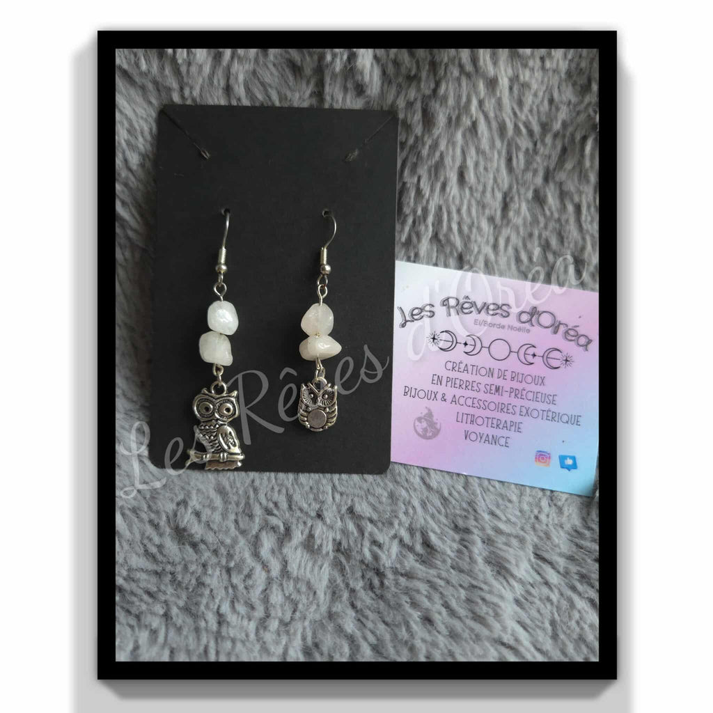 🦉 Sagesse Lunaire 🦉
Boucles d’oreilles en Quartz