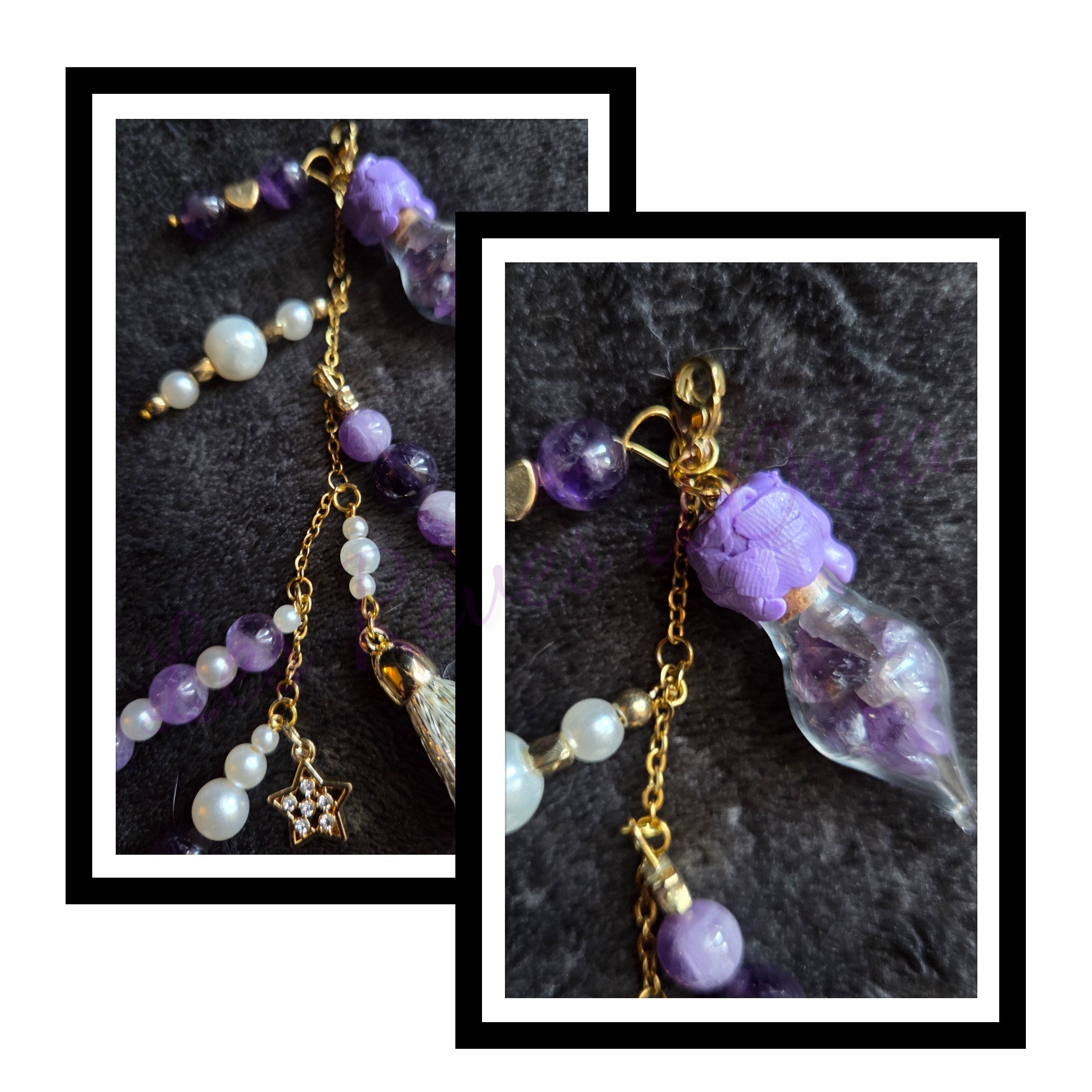 Améthys 💜  Talisman de la Lune Violette
Bijou de sac en Améthyste