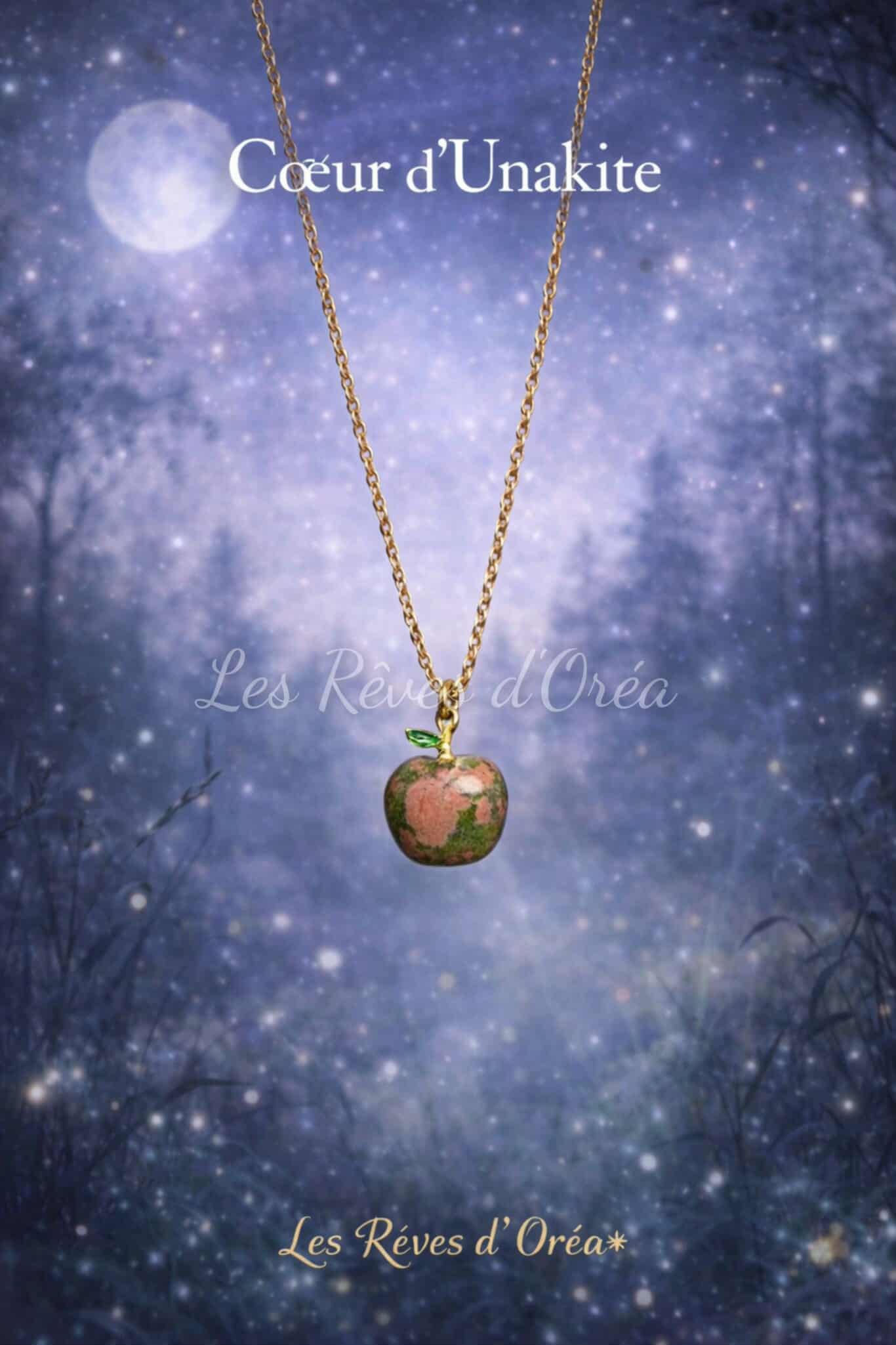 🩷💚 Cœur d’Unakite💚🩷