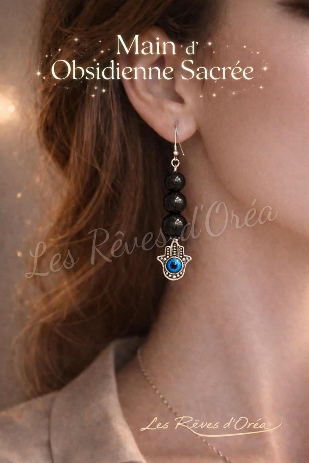 🪬Main d’Obsidienne Sacrée 🪬
Boucles d’oreilles en Obsidienne naturelle & symbole protecteur