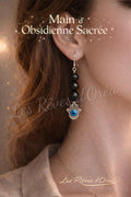 🪬Main d’Obsidienne Sacrée 🪬
Boucles d’oreilles en Obsidienne naturelle & symbole protecteur