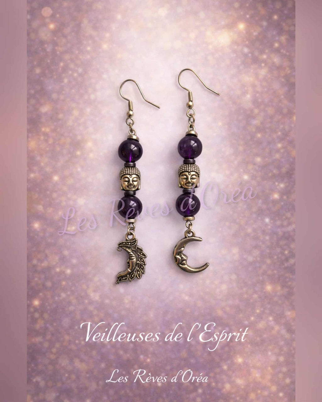 💜🌙 Éveil de la Lune Intérieure 🌙💜
Boucles d’oreilles en Améthyste