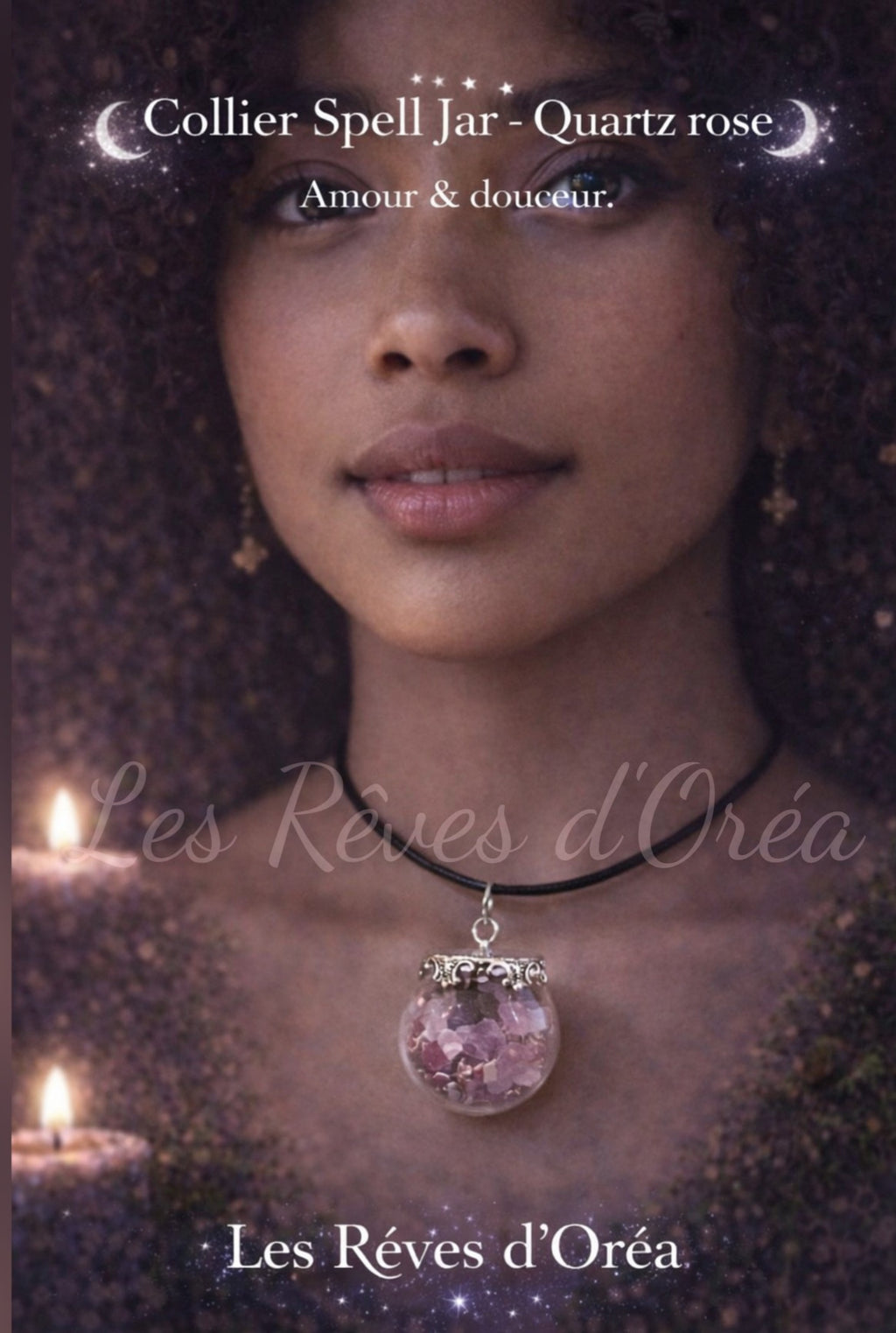 🔮Murmure des Sphères Anciennes 🔮
Collier Spell Jar en boule & Pierres naturelles