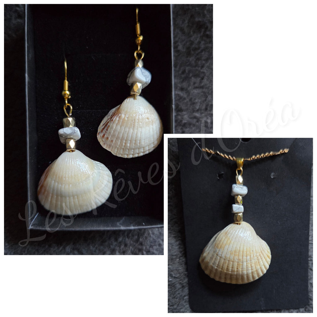🌊 Océalis 🌊
Parure coquillage & howlite
