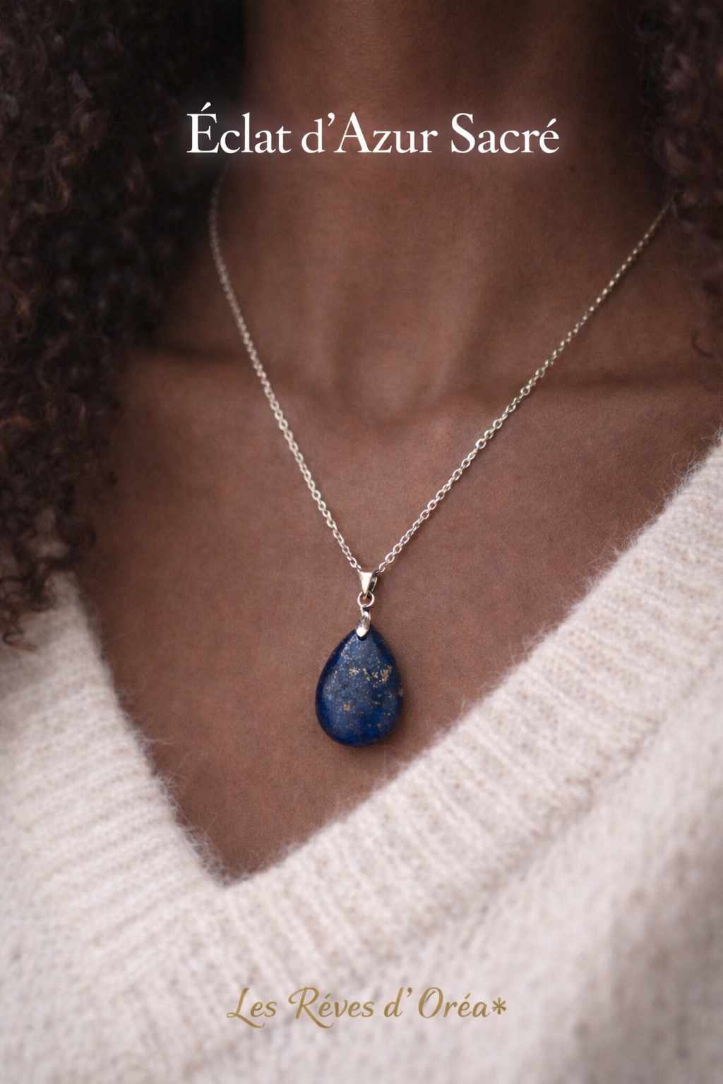 ✨ Éclat d'Azur Sacré ✨ Collier talisman en Lapis Lazuli & argent 925