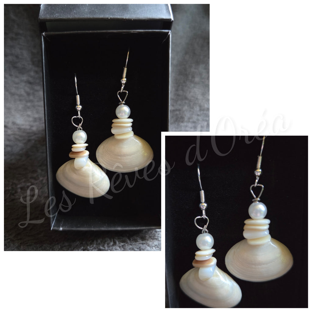 🐚 Néréïa
Boucles d’oreilles nacre & coquillage