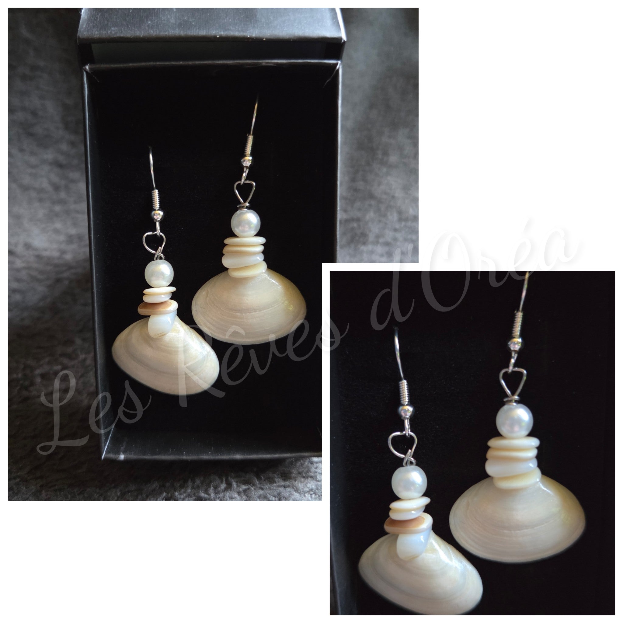 🐚 Néréïa
Boucles d’oreilles nacre & coquillage